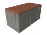 Тротуарная плитка «Кирпичик» красный 200x100x100