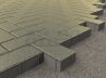 Тротуарная плитка «Кирпичик» янтарный гранит 200x100x80