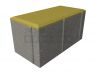 Тротуарная плитка «Кирпичик» желтый 200x100x100