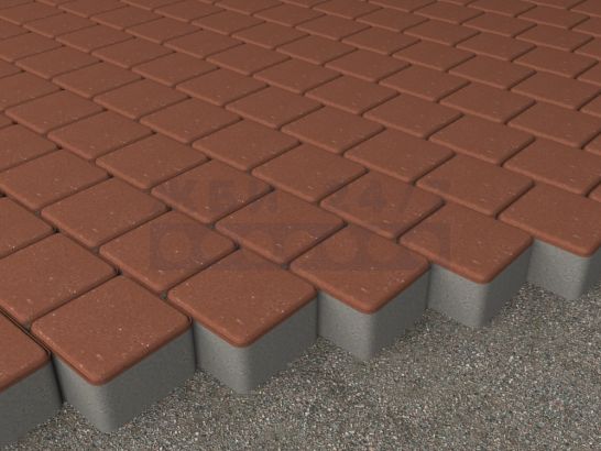 Квадрат 100x100x60 (красный)-укладка